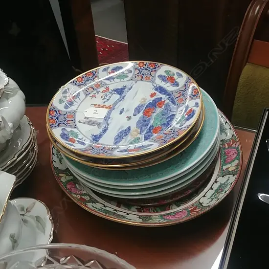 STACK OF CHINESE PLATES INC. MEAT DISH