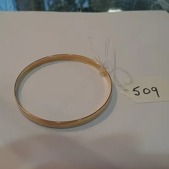 9CT GOLD FLAT BANGLE 14.3GM