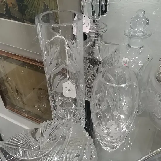 2 CRYSTAL VASES