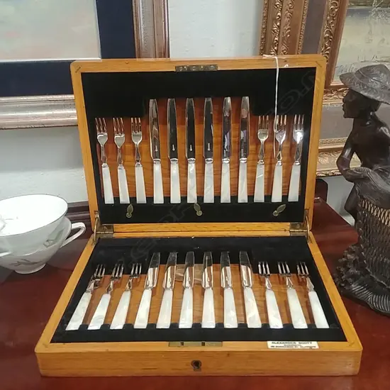 CASED FRUIT KNIVES +FORKS