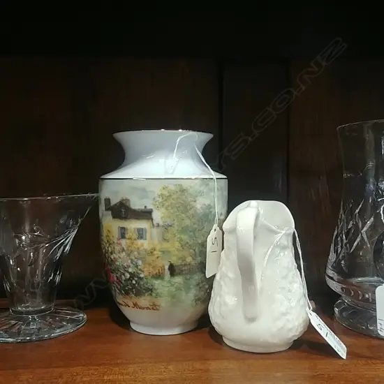 BELLEEK JUG & GOEBALS VASE