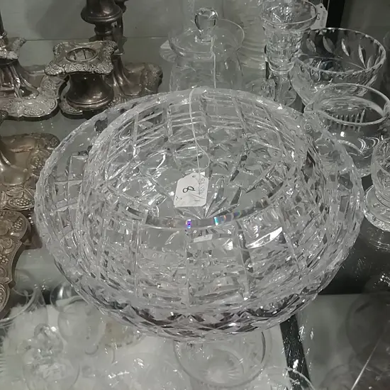 2 CRYSTAL DISHES