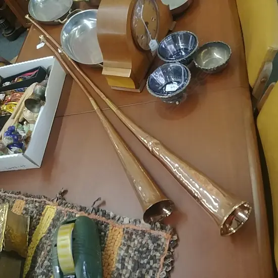 2 COPPER HORNS