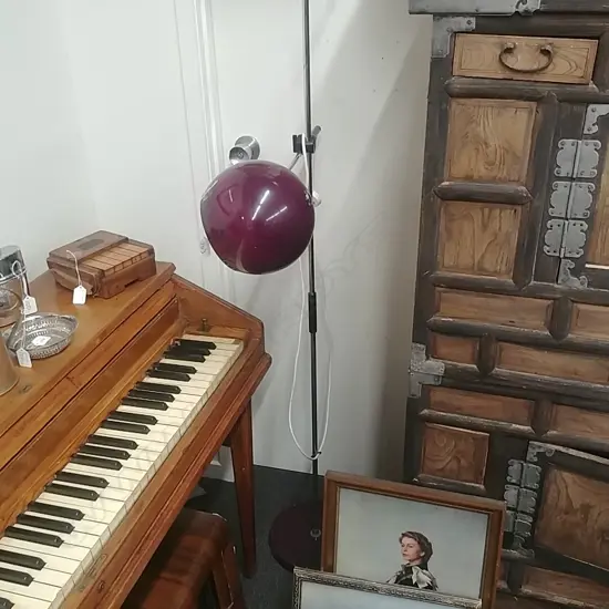 RETRO FLOOR LAMP - PURPLE SHADE