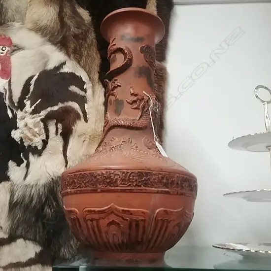 LARGE JAPANESE TERRACOTTA VASE
