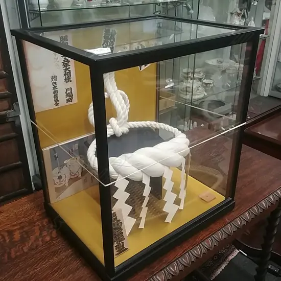 JAPANESE YOKOZUNA SUMO BELT IN DISPLAY