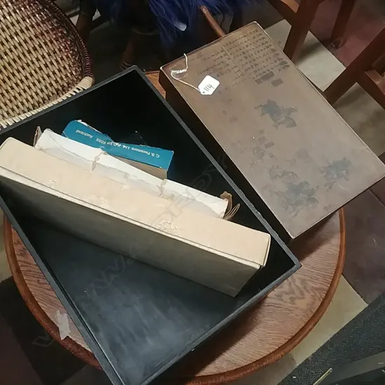 2 CHINESE BOXES & MINIATURES