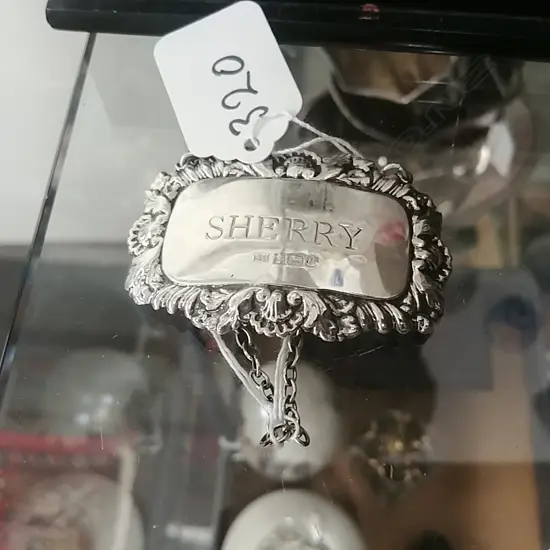 SILVER SHERRY DECANTER LABEL