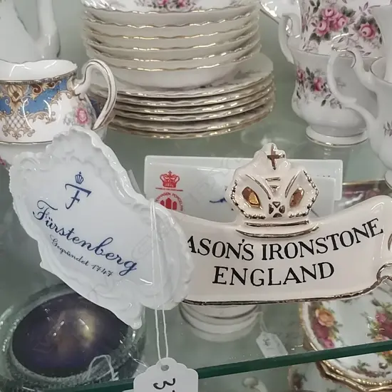 4 CHINA ADVERTISING PLAQUES