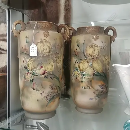 PAIR, JAPANESE POTTERY VASES