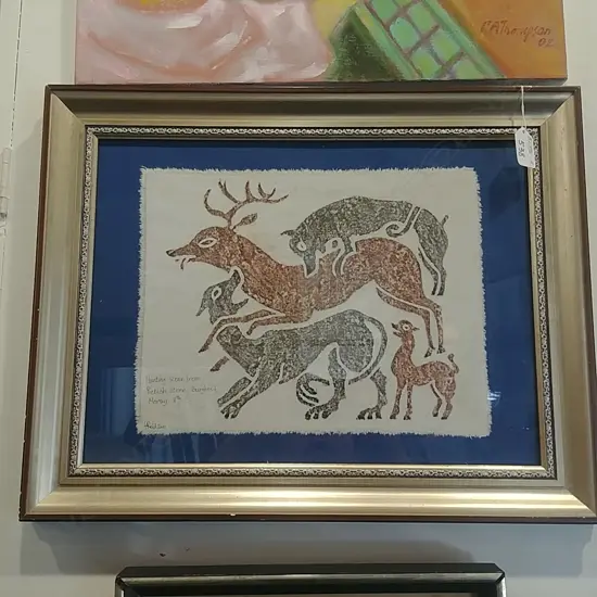 2001 HANDMADE RUBBING 'HUNTING SCENE 8THC'