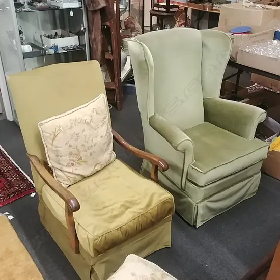 WING BACK CHAIR & OPEN ELBOW CHAIR