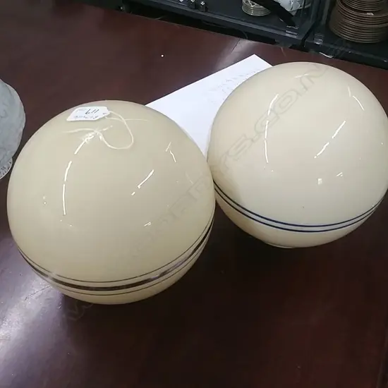 2 ART DECO LIGHT SHADES