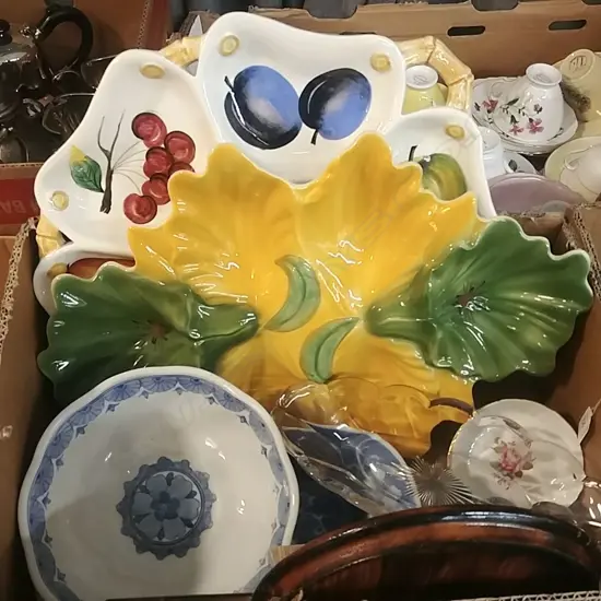 BOX LOT CHINA & GLASS