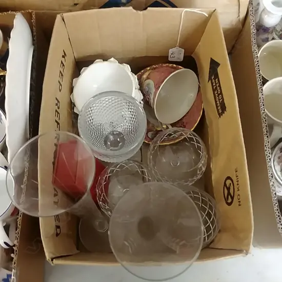 LOT ASST GLASSWARE ETC