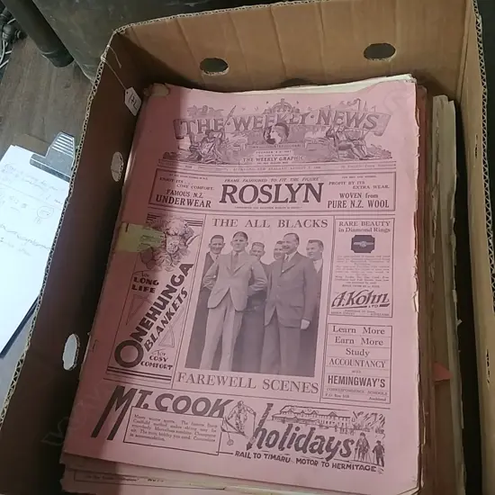 BOX APPROX 25 AKL WEEKLY NEWS ( 1910,1920,1930s