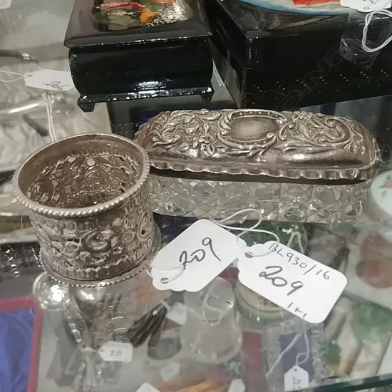 S/S TOPPED BOX & SERVIETTE RING