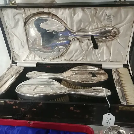 CASED S/S HAIRBRUSH SET