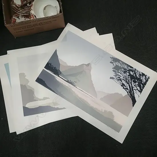 4 NUMBERED PRINTS BY P HEALING