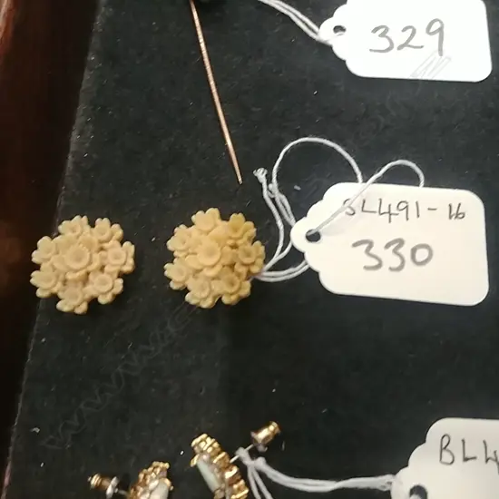 FAUX IVORY EARRINGS