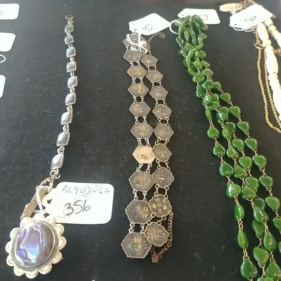 TWO JAPANESE DAMASCENE BRACELETS (DB)