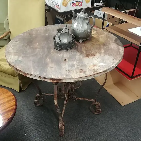 VINTAGE FRENCH OUTDOOR TABLE 