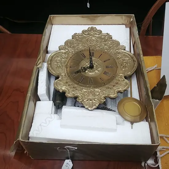BOXED GRANDMOTHER CLOCK, NEW