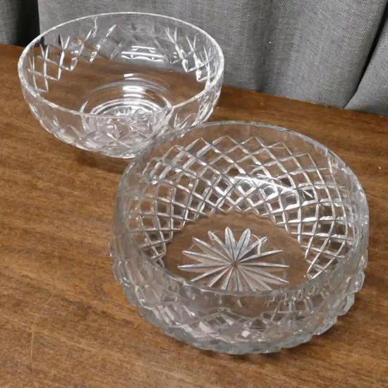 2 CUT CRYSTAL BOWLS