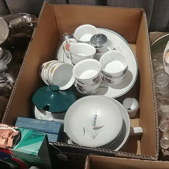 LOT ASSTD DENBY & WORCESTER DINNERWARE, ETC.