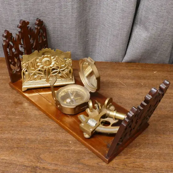 EDW. BOOKSTAND, REPRO COMPASS, SEXTANT & LETTER STAND