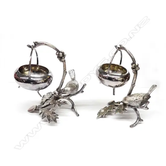 PR EP SALT BASKETS-BIRDS & BRANCHES