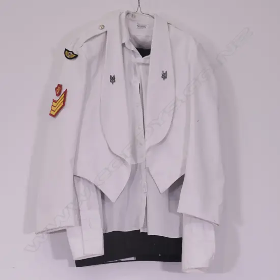 AN ARMED FORCES SERGEANT FORMAL WHITE DRESS SUIT