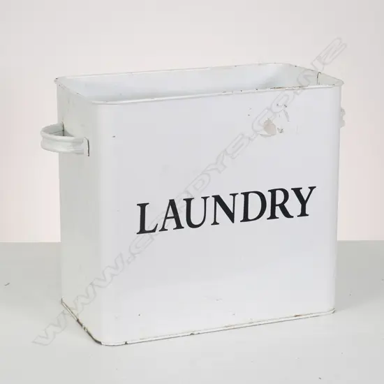 AN ENAMEL LAUNDRY TIN W 370 MM