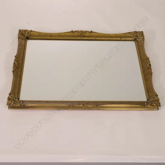 RECTANGULAR GILT FRAMED MIRROR. H.700mm