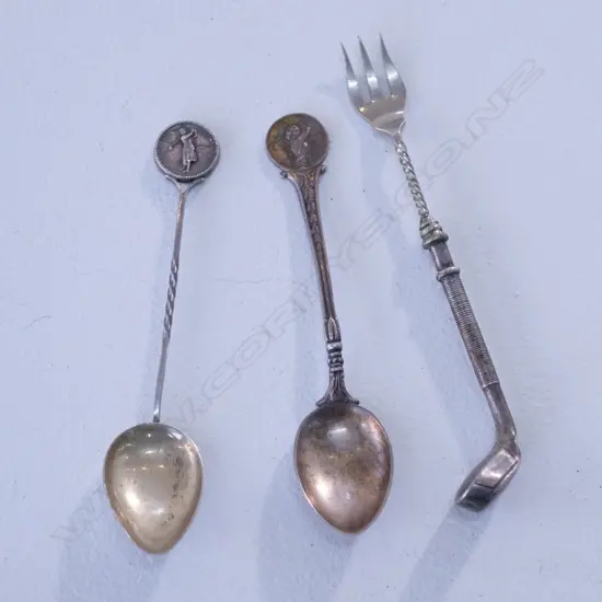 3 SILVER GOLF CUTLERY PIECES
