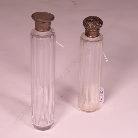 2 SILVER TOPPED BOTTLES