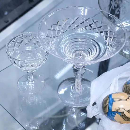 TWO CRYSTAL PIECES. STUART / WEBB CORBET. LARGEST H. 165MM