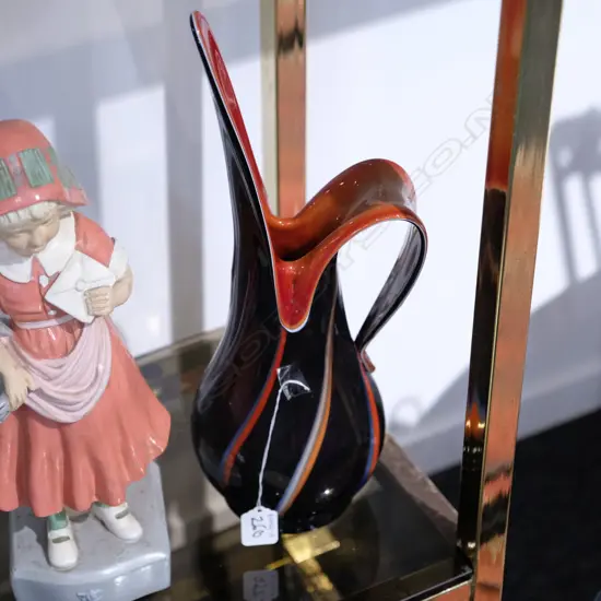 ART GLASS JUG, H. 385MM