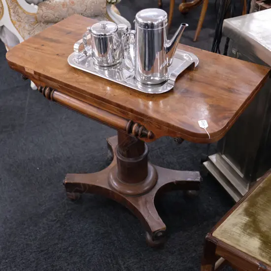 REGENCY MAHOGANY CARD TABLE (minor attention required)