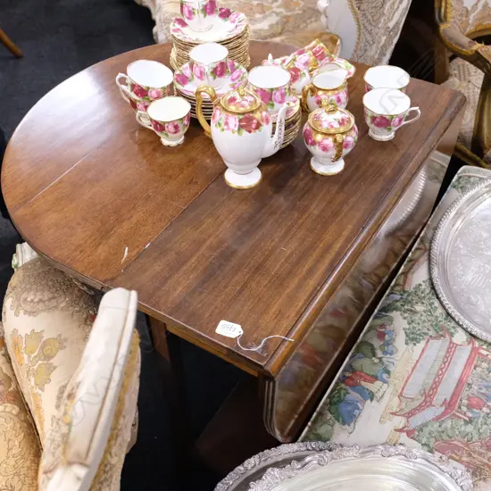 EDWARDIAN DROPSIDE MAHOGANY TABLE