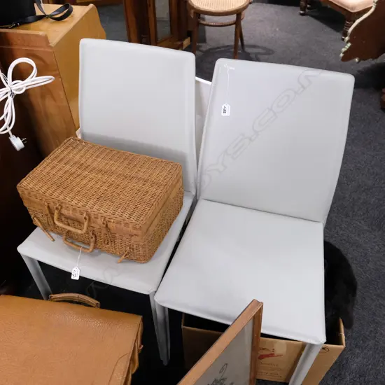 PR LEATHER UPHOLSTERED DINING CHAIRS