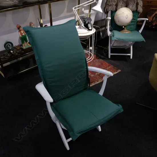 PR FRENCH RESIN OUTDOOR RECLINER CHAIRS