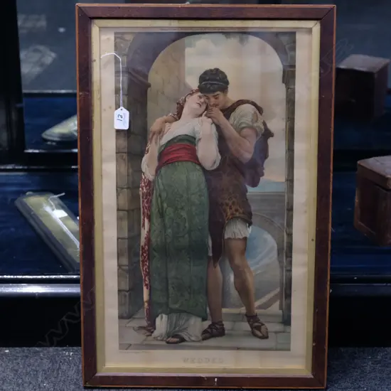 LATE 19TH C. FRAMED CLASSICAL PRINT 'WEDDED' - FRAME H. 650MM X 420MM