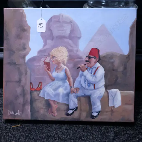CAMILLE FOX OIL ON CANVAS "POETRY AT GIZA"