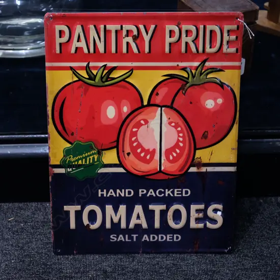 PANTRY PRIDE TIN SIGN OLD STYLE H. 400MM W. 300MM