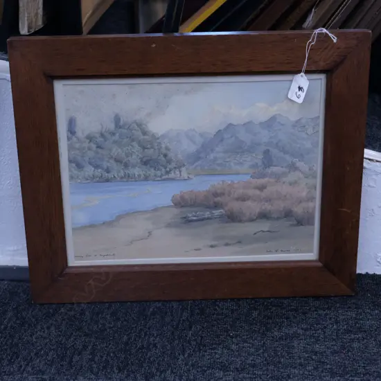 JOHN L MOORE W/C ENTITLED' LOW TIDE AT TONGARAUTU' & 1957