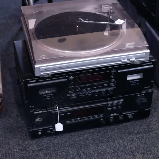 DENON STERIO SYSTEM DRA-275R; TAPEPLAYER, TURN TABLE