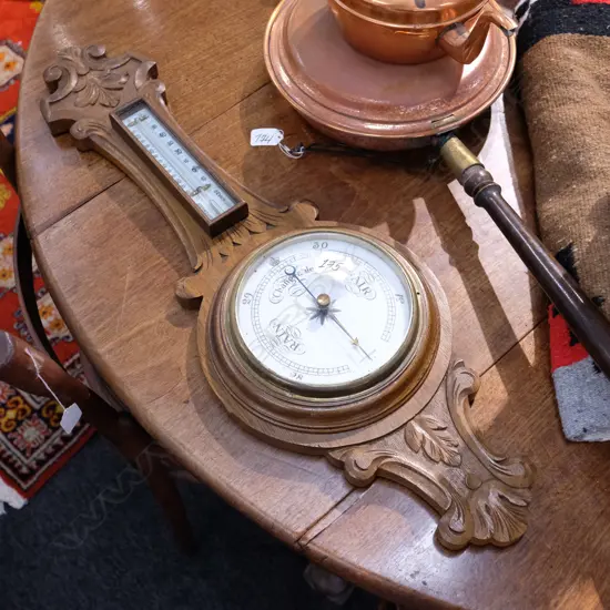 OAK BANJO BAROMETER H. 735MM