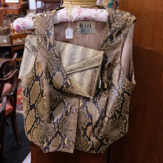 SNAKE SKIN VEST BY BIBYLIE LYN + BAG