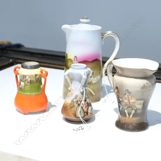 2 ROYAL BAUREUTH VASES+ 2 JUGS H 170 MM